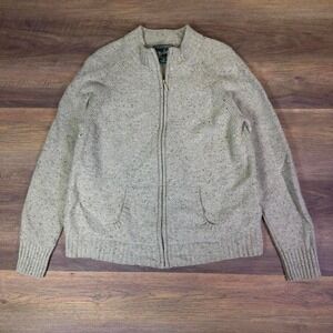 Woolrich Woolen Mills Full Zip Knit Wool Sweater Women's XL